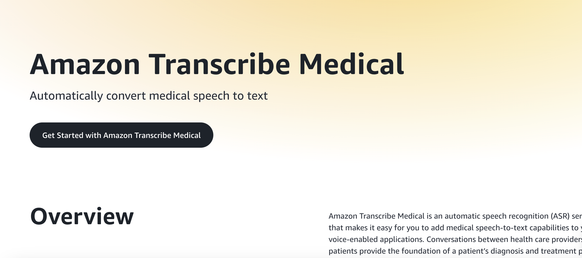 Amazon Transcribe Medical